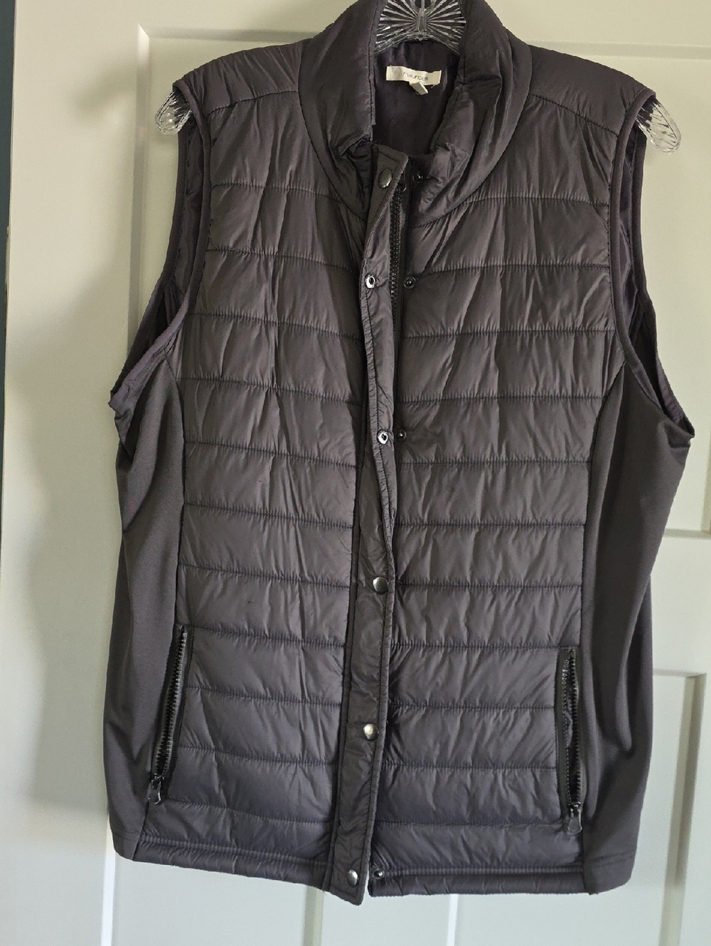Maurices Quilted Puffer Vest in Charcoal Gray